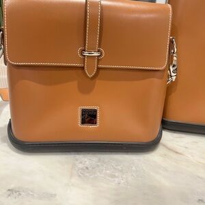 Dooney & Bourke Black and Tan Leather Bag